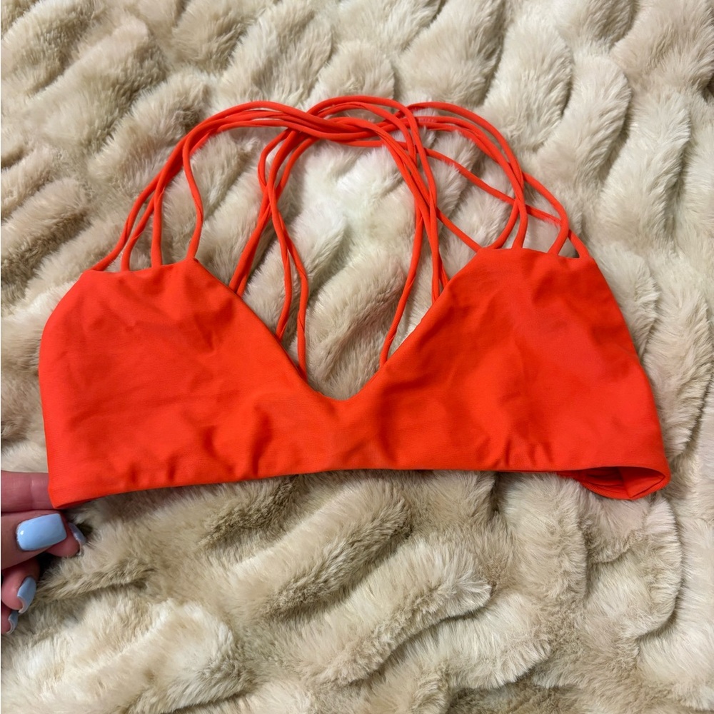 Mikoh Orange Bikini Top